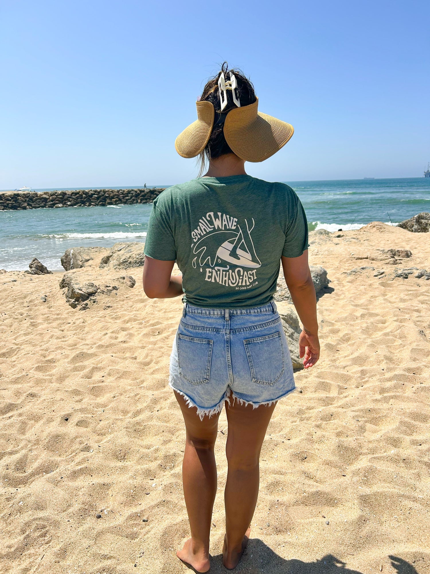 Surf Club Crop Tee With Noserider on a Wave